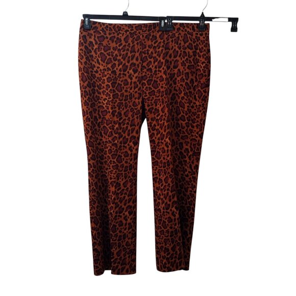 IMAN: 2pc Leopard Print Pantsuit, Size 2X, Brunt Orange, Reddish Brown, Black - Picture 9 of 12